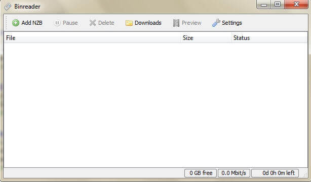 Binreader Add Nzb