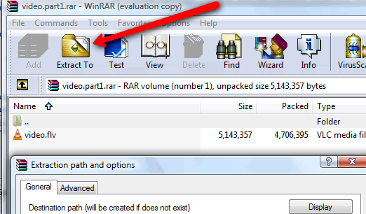 Easy Extraction With Winrar