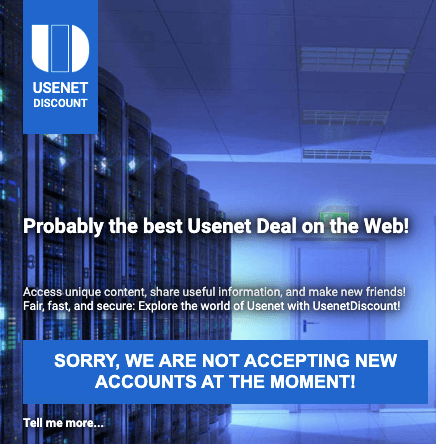 Usenetdiscount Banner Shut Down