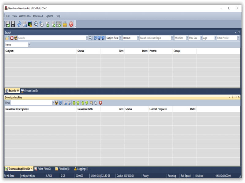 Newsbin Newsreader Interface