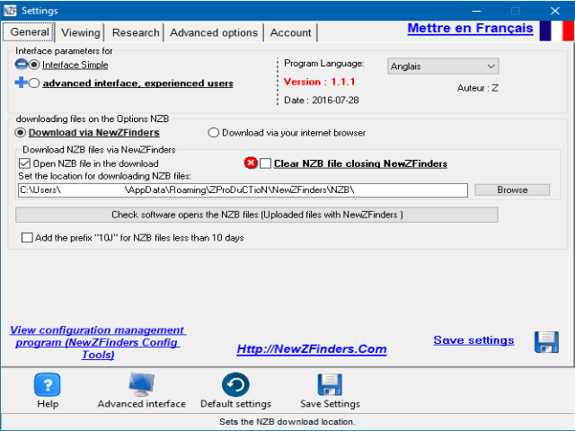 Newzfinders Config