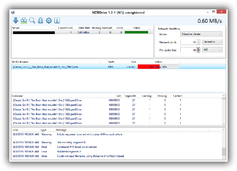 Nzbdrive Downloading