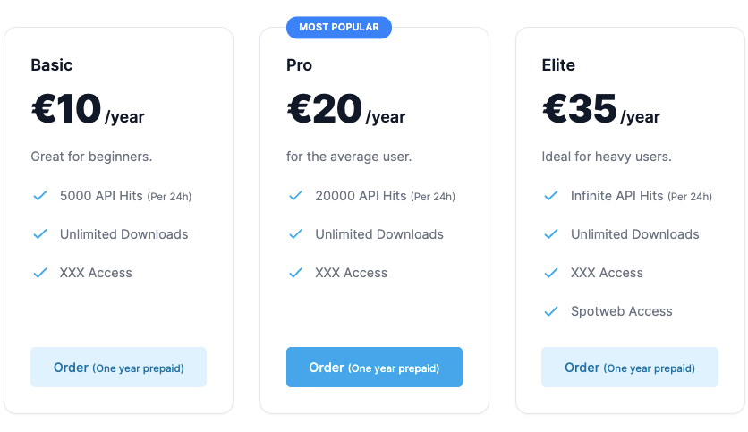 Nzbfinder Pricing