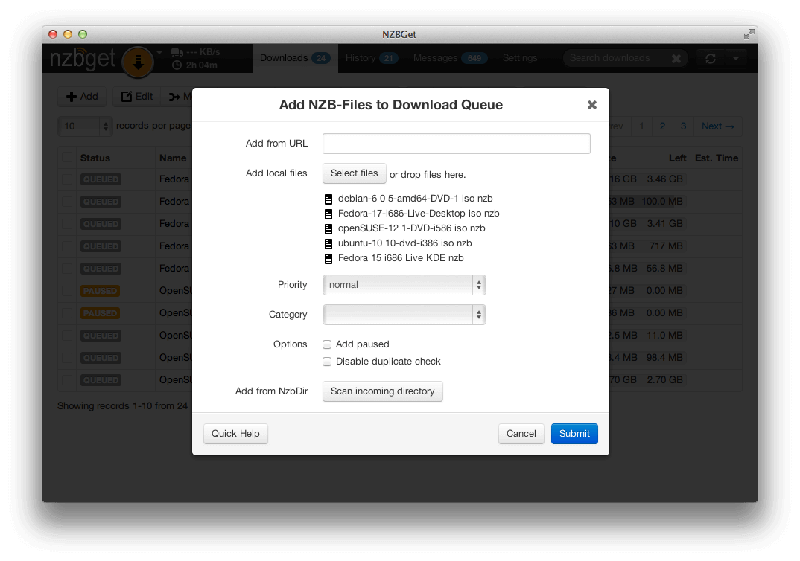 Nzbget Download Dialogue