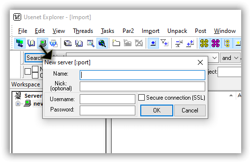 Usenetexplorer Newsreader Add New Server